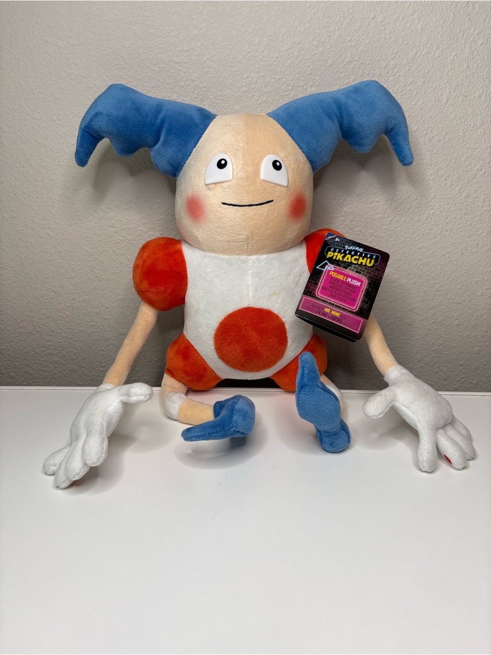 NWT Pokémon Detective Pikachu Mr. Mime Poseable Plush Toy (2019)